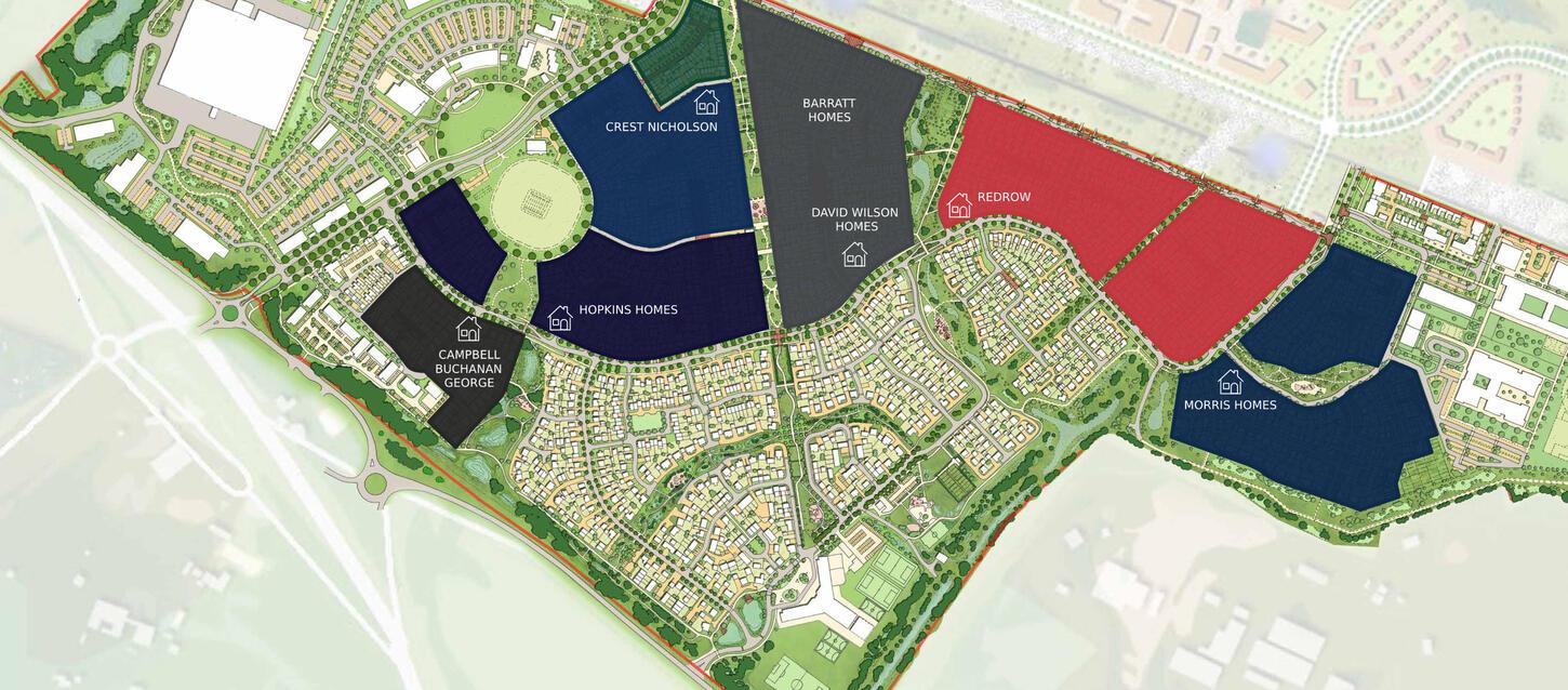 Map overview of Alconbury Weald