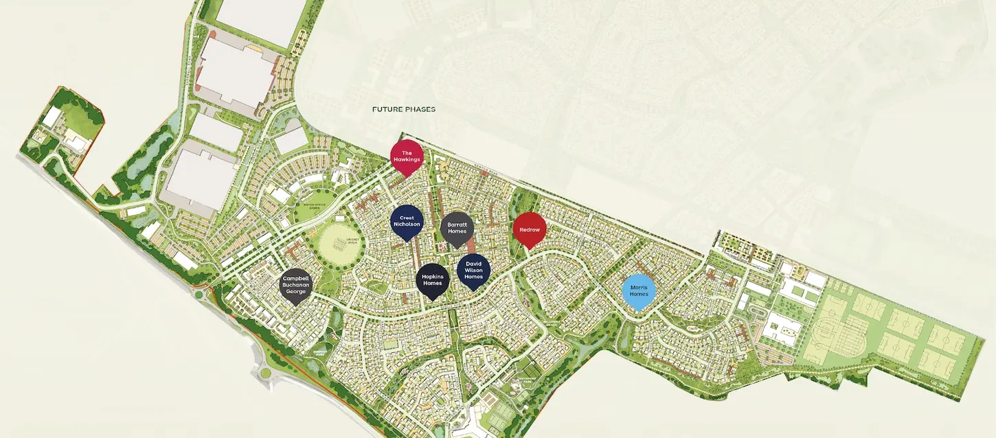 map of the House Builder show homes