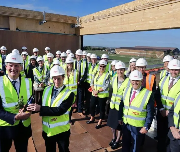 Topping out ceremony marks milestone for Alconbury Weald
