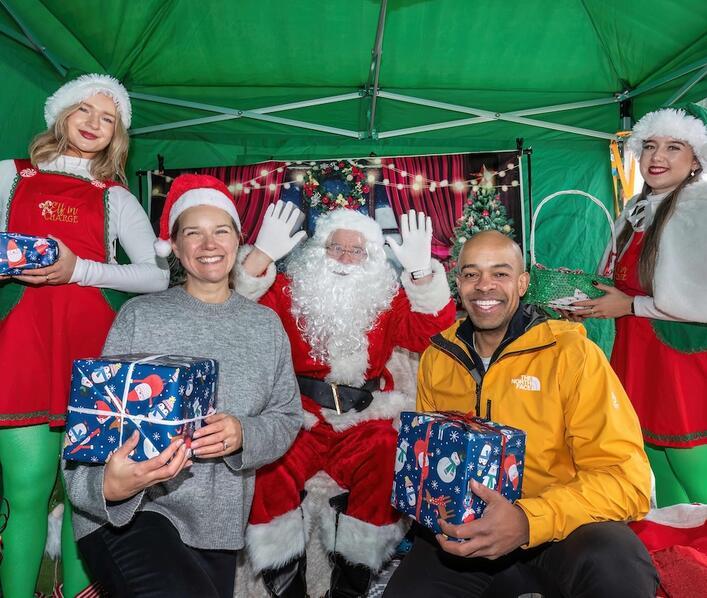 Huntingdonshire MP Ben Obese-Jecty popped in to see Santa and his elves, sampled a Christmas flavoured pizza from Pizza Mondo and stocked up on some festive goodies.
