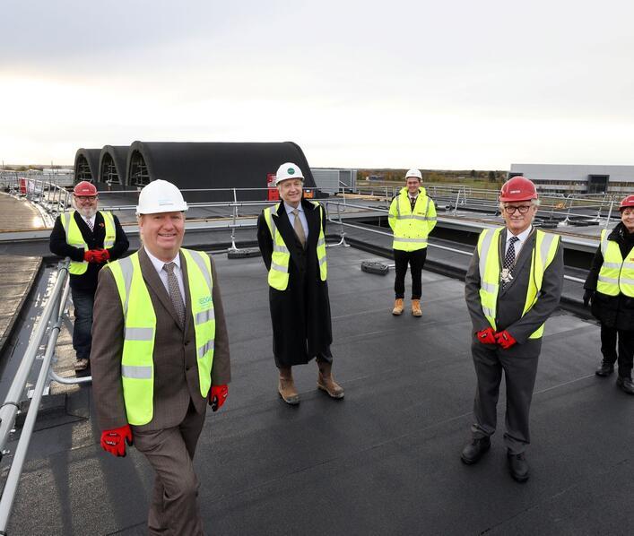 Topping out ceremony marks major milestone for County Council HQ move to Alconbury Weald