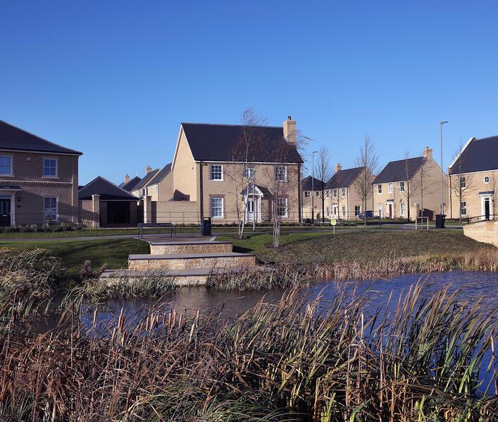 Homes by the pond