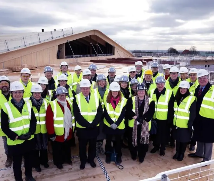 Key milestone at Alconbury Weald: Ermine Street Church Academy Tops out